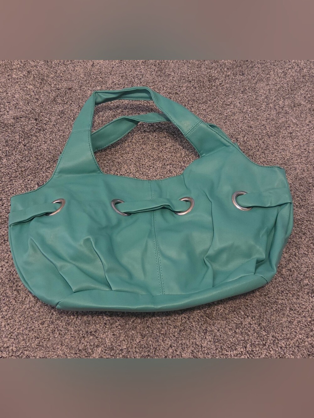 Vintage ( Brand NEW) Teal Women's Shoulder Bag with Silvertone Detail